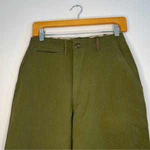 Vintage wide leg high rise 100% wool trousers